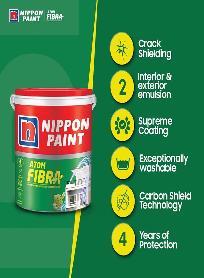 Nippon Paint طلاء نيبون أتوم فايبر 2 في 1 داخلي وخارجي (لون أصفر ديستني، 4 لتر) - Image 2